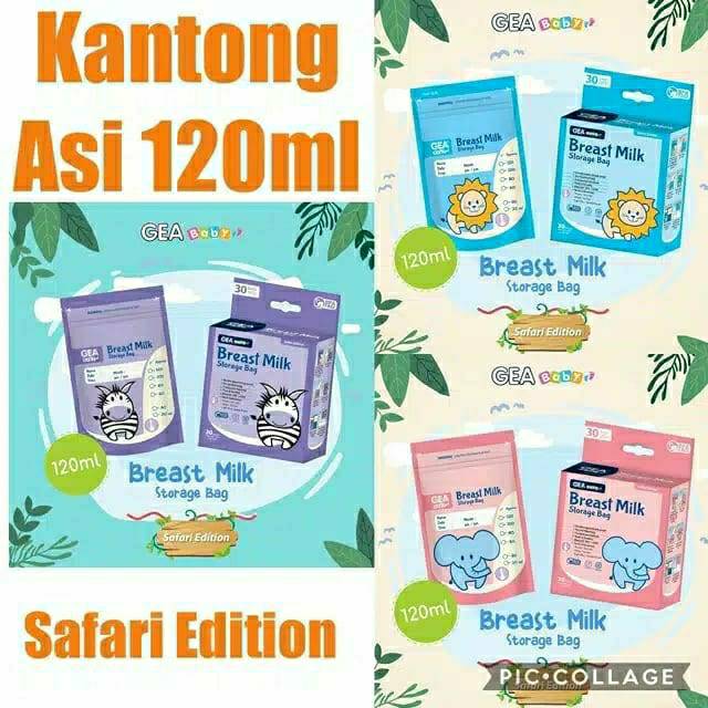 ISI 30 PCS KANTONG ASI CROWN Baby Breast Milk Storage Bag Safari Edition 120ml Kantong Asi plastik asi KANTONG ASI CROWN breast milk storage bag SENSOR PANAS 120 200 250 ml kantung plastik Susu asip GABAG CROWN KANTONG ASI PLASTIK ASI BAYI TAS BAYI COOLER