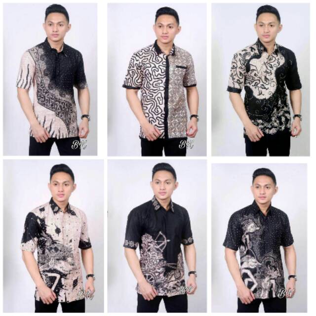 Baju Batik Pria Desain Formal Lengan Pendek Motif Bagus Tampil Elegan Berkelas Shopee Indonesia