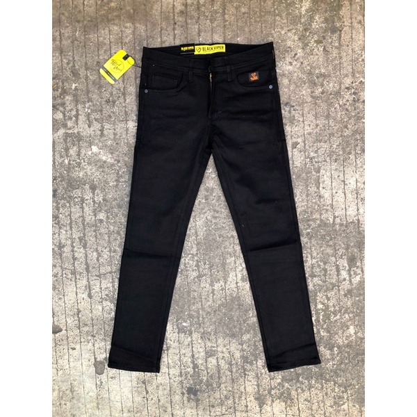 Celana panjang jeans street pria hitam polos/celana panjang jeans skiny/celana panjang terbaru masa kini