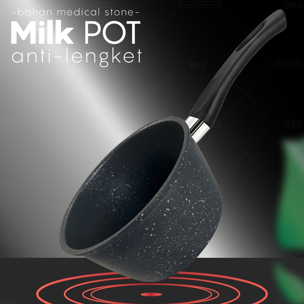 Panci Susu Milk Pot Medical Stone Anti Lengket 18cm 20cm multifungsi