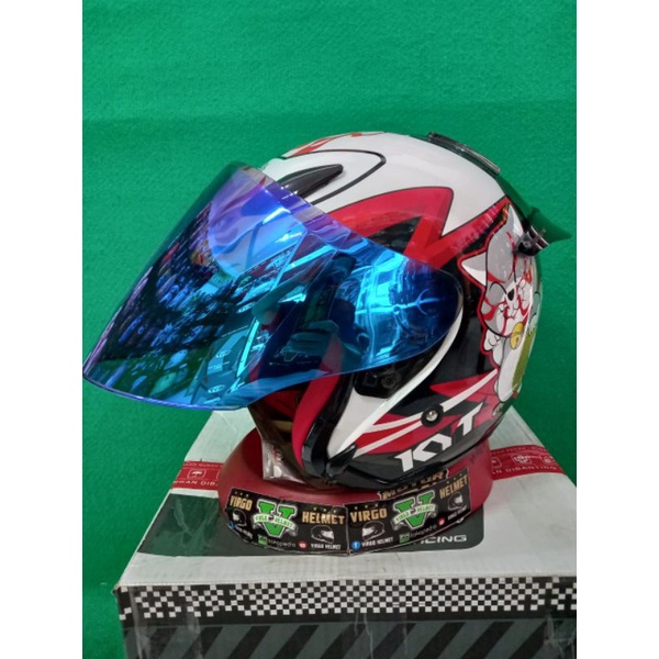 KYT HELM DJ MARU KABUKI CAT PAKET GANTENG
