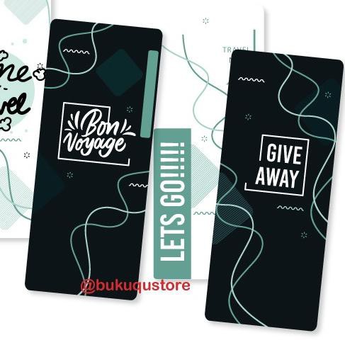 

PALING HOT!! KODE-234 Black Bookmark - Custom Pembatas buku per set (isi 8 pcs)