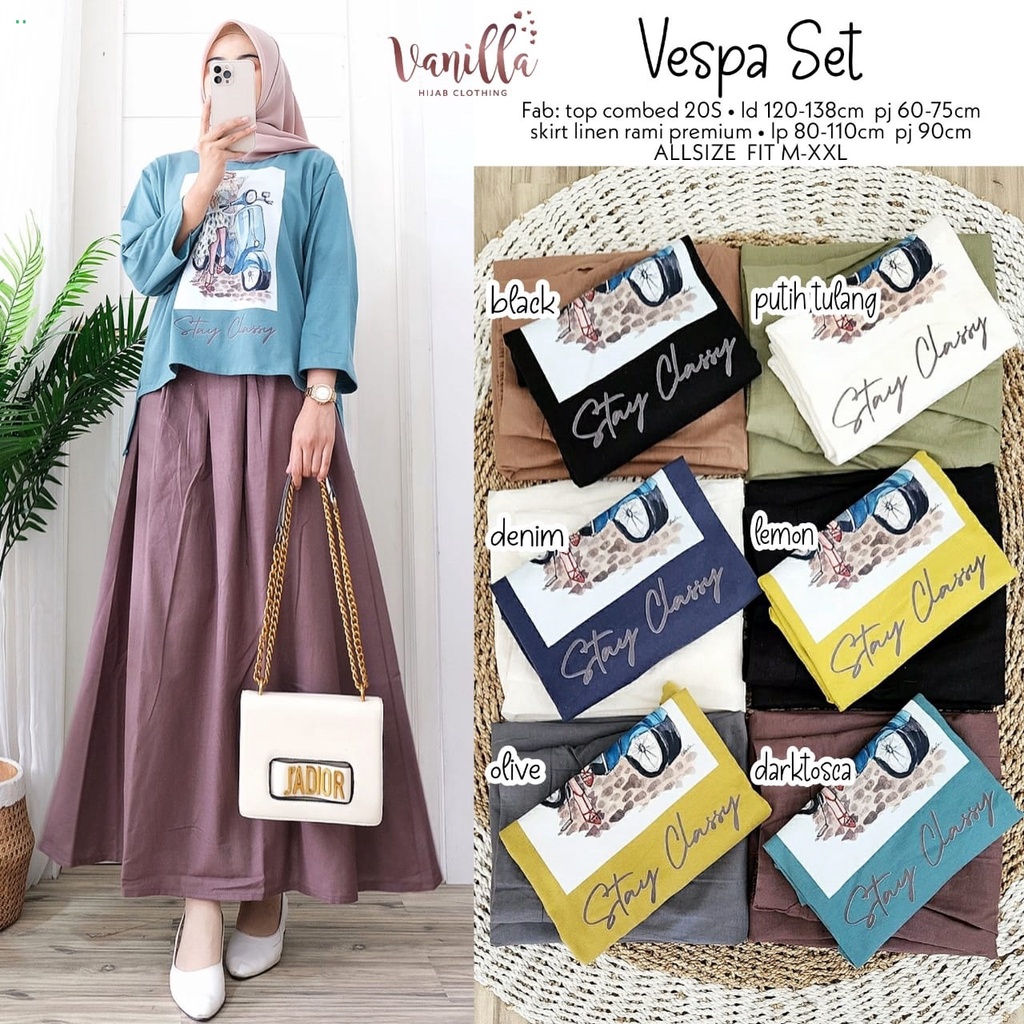 Setelan Wanita Terbaru | Setelan Rok Wanita | Baju Setelan Wanita Kekinian Terbaru | Set Rok Az