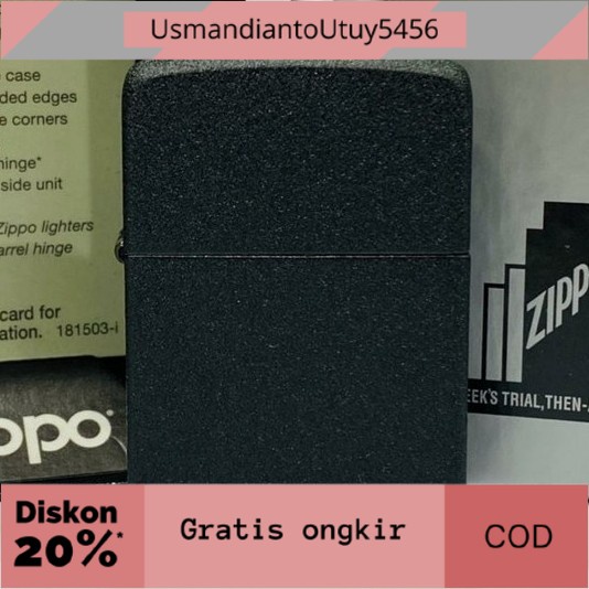 Jual Zippo Original Replica 1941 Black Crackle 28582 Shopee Indonesia