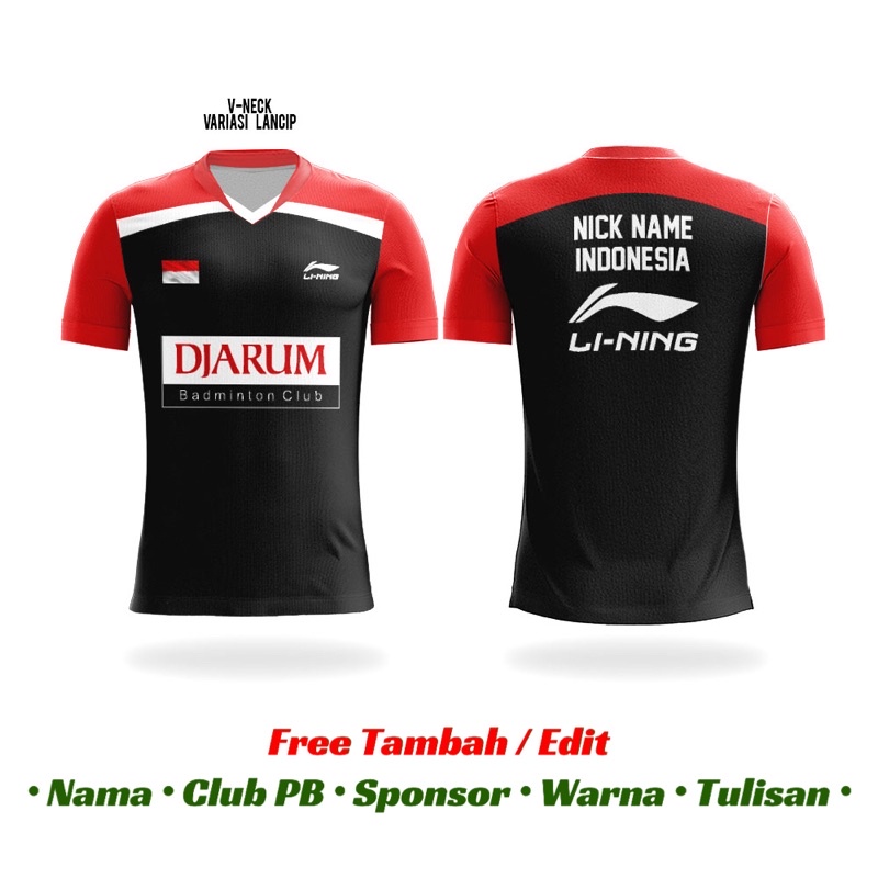 Jersey Badminton Custom | Baju Kaos Bulutangkis Custom | Full Printing Dyfit Premium Jumbo Size | PB