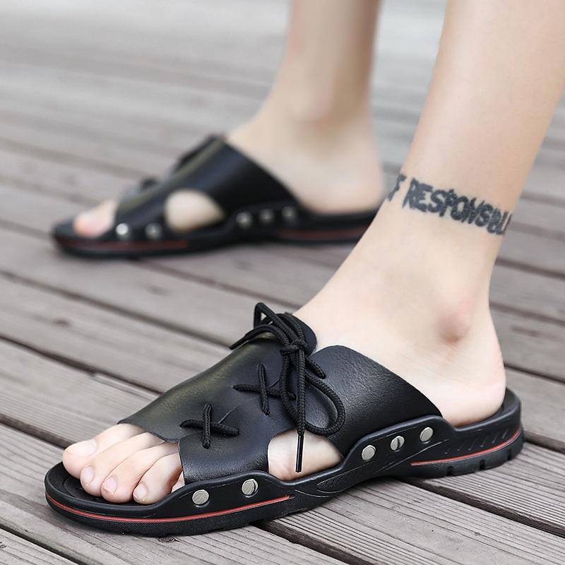  Sandal  Tali Pria  Sandal  Kulit Pria  Berkualitas  Tinggi 