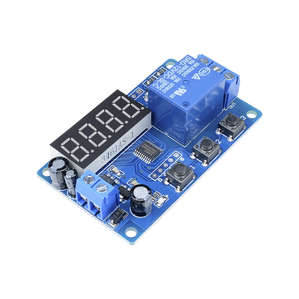 Modul Relay Timer Digital Led Plc Dc 12v Untuk Kapal/Cod