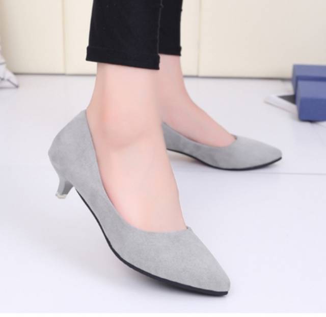 7.7 Mega Sale / Heels Wanita / Heels Suede office / Bisa Bayar Di tempat(cod)