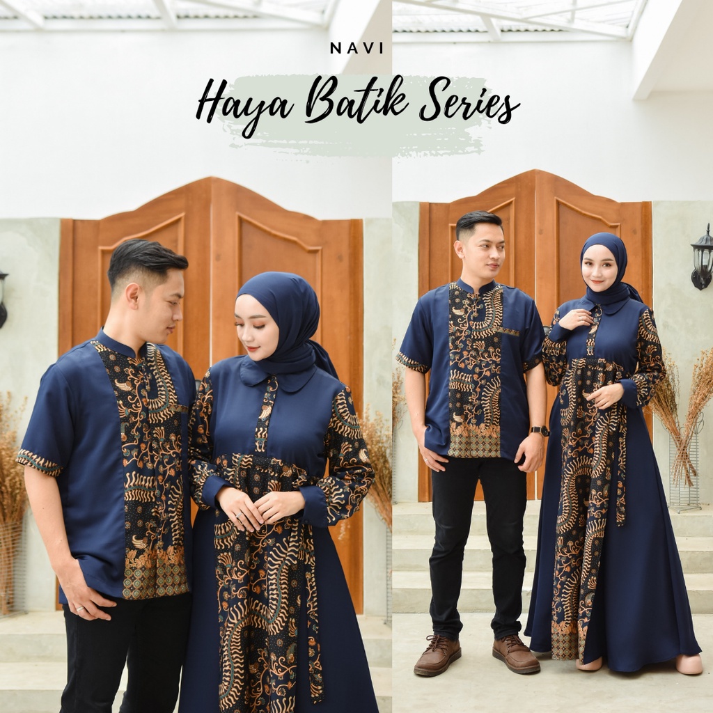 Baju Couple Muslim Haya Batik Series