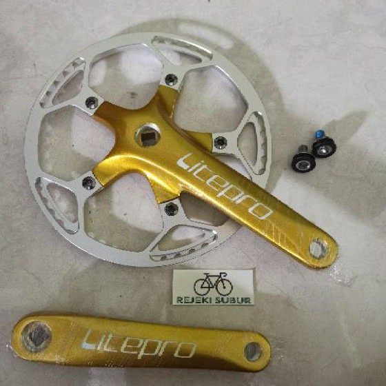 crank set sepeda lipat Minion LITEPRO 53T/58T warna
