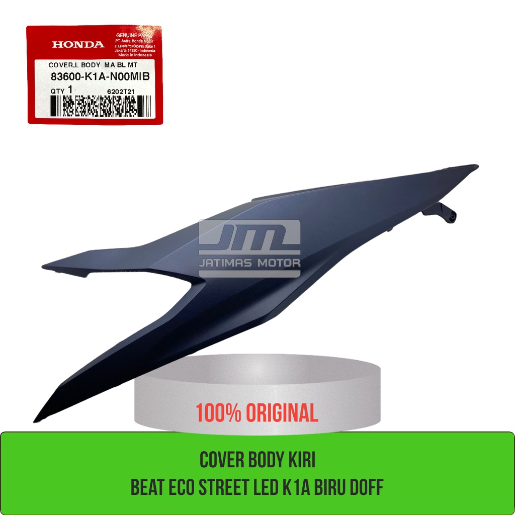 Cover body kiri beat eco LED K1A biru doff 83600-K1A-N00MIB