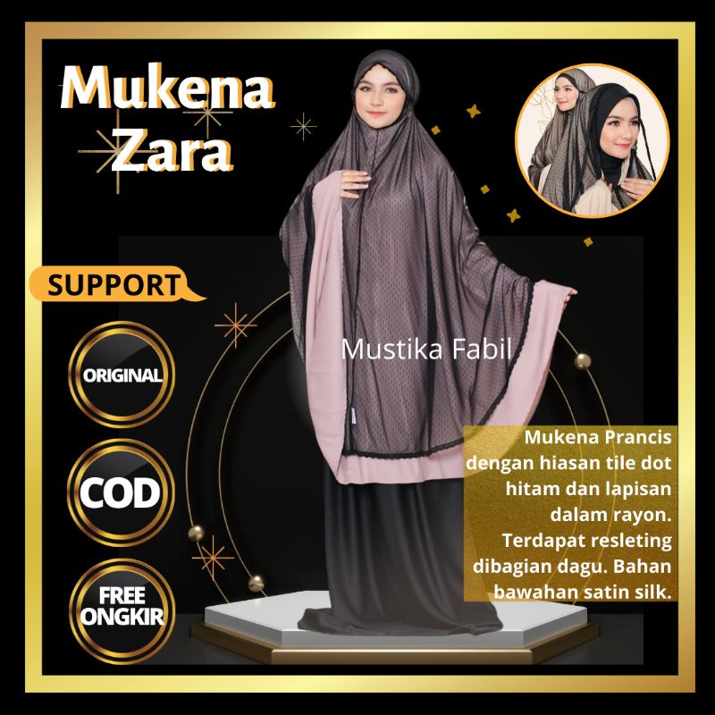 Mukena Mukenah Rayon Dewasa Prancis 2 in 1 Premium Satin Silk Tile Mewah Dingin Tidak Terawang Muken