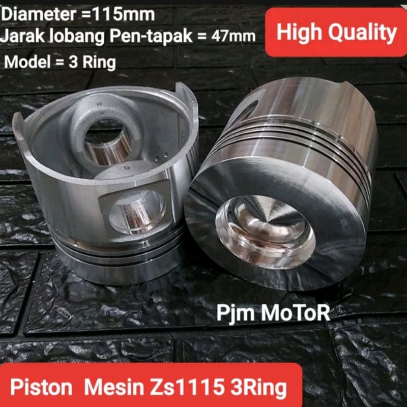 ZS1115 3R Piston Seher Mesin Diesel DongFeng Tian Li Shark JiangDong 24HP 3Ring