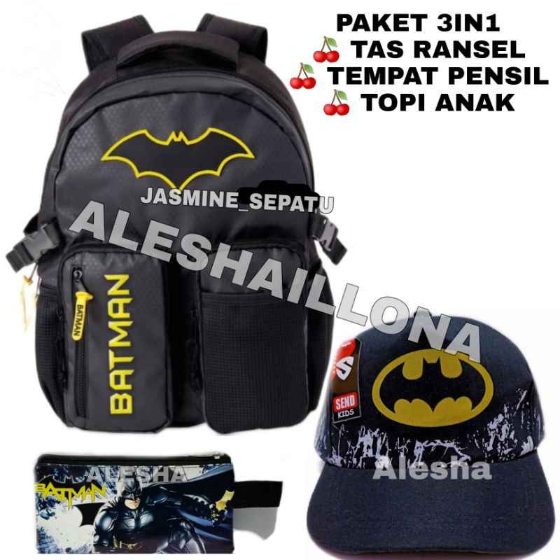 Tas ransel anak laki-laki karakter Batmn - tas anak Batmn - Tas Sekolah