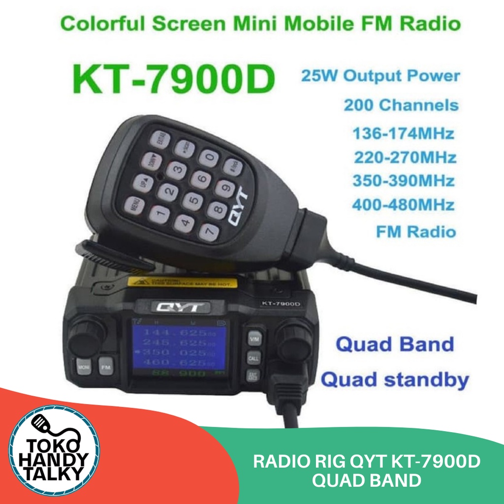 RADIO RIG QYT KT-7900D QUAD BAND NEW ORIGINAL GARANSI RESMI POSTEL