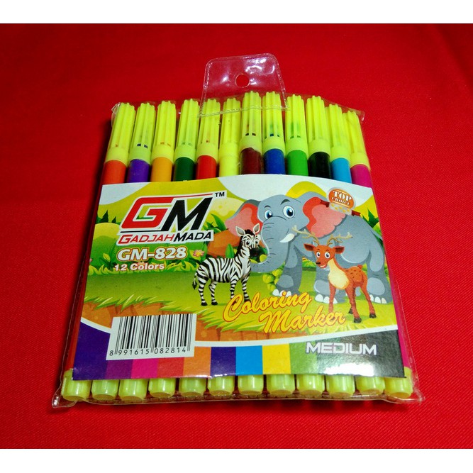 

GM 828 Coloring Marker 12 W ( 1 Set - 12 Pcs ) ( IRRA STORE )