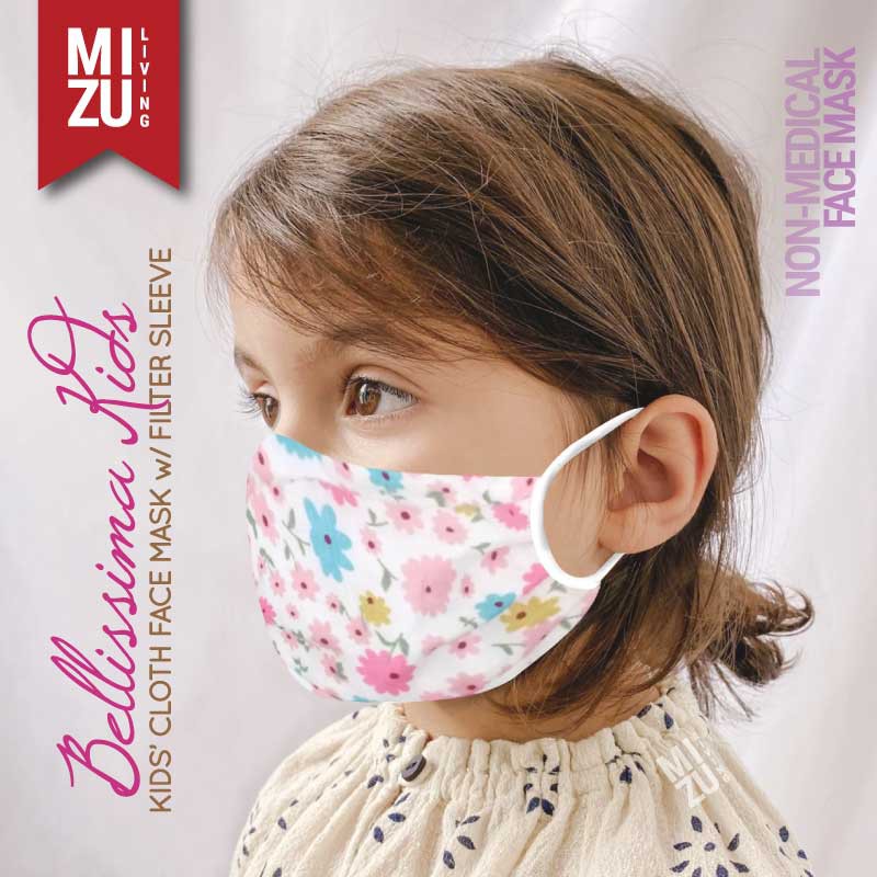 [SALE] MIZU BELLISSIMA KIDS Cloth Face Mask Masker Anak Kain Corak 3 Ply Sarung Filter NON-MEDIS