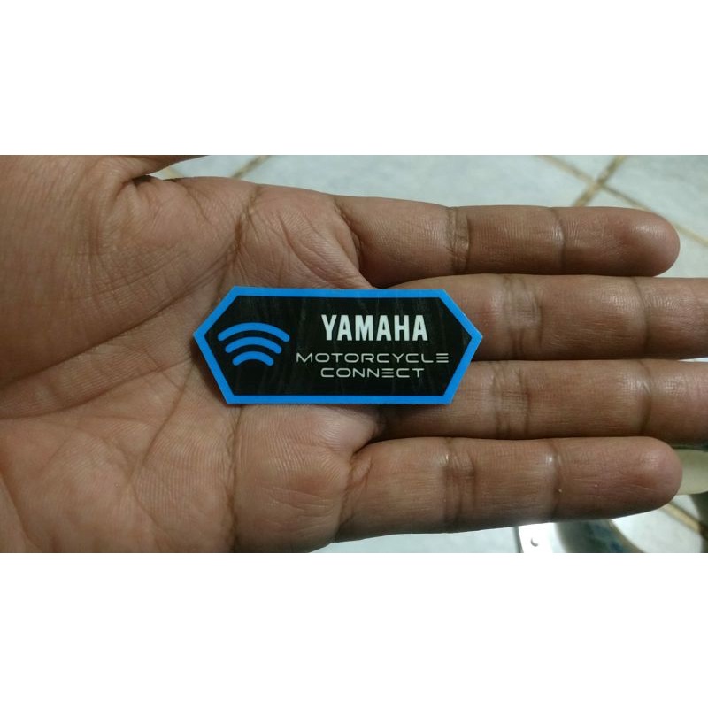 Sticker-Stiker-Decal-Tempelan-Logo-Label Yamaha Connected-Yamaha Motorcycle Connect- Y Connect buat 