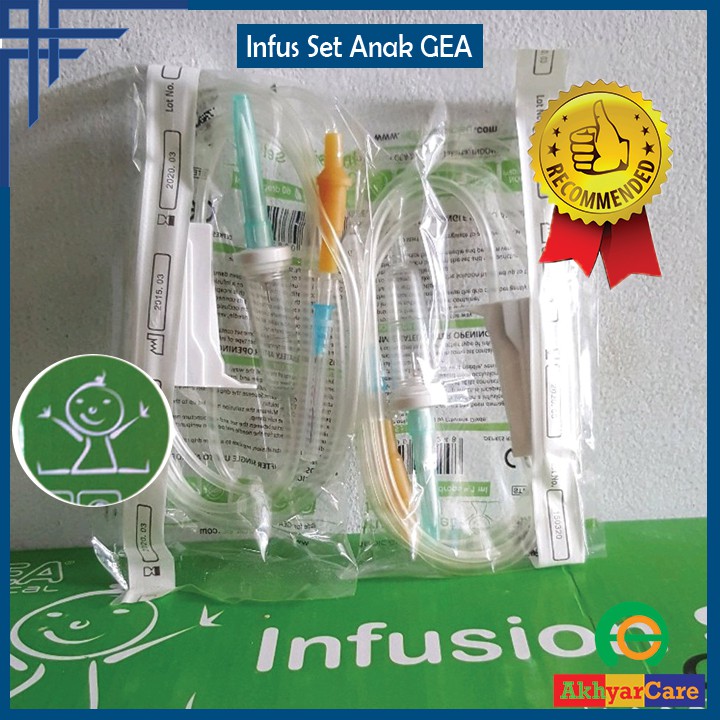 Infus Set Anak GEA Selang Infusion Set Infus Anak Original Alat Perlengkapan Medis