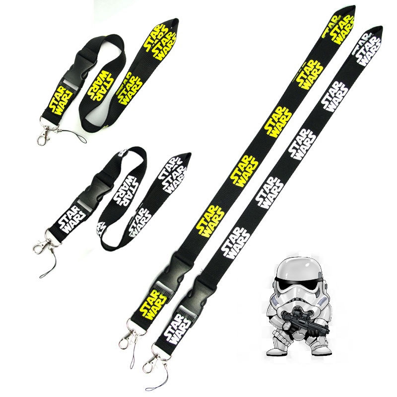 Tali Lanyard Motif Print Star Wars Anti Hilang Untuk Gantungan Kunci / Kamera / Handphone