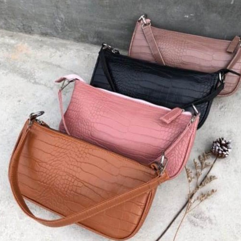 BAJ  Tas Croco MDS / Croco Bag - Tas selempang wanita / Fashion Korea / Slempang baguette / TF022