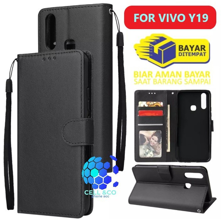 Flip cover VIVO Y19 Flip case buka tutup kesing hp casing hp flip case leather wallet