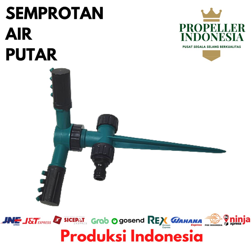 Semprotan Air Putar Sprinkle Water Rotary Sprinkler Sprayer 23CM Biru