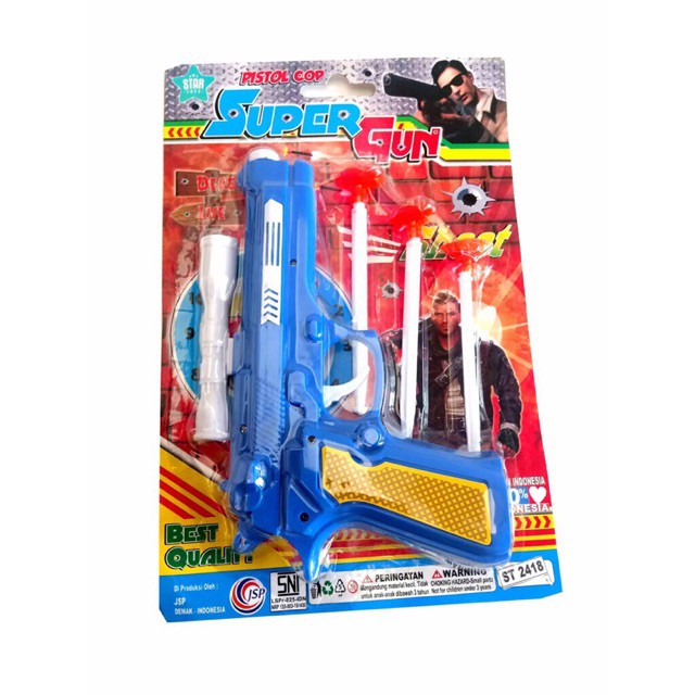 Mainan Pistol Cop Super Gun mainan Anak