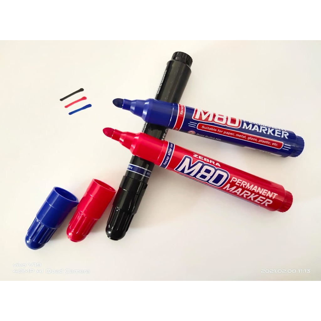 

ZEBRA Marker Permanent M-80 2.0 bold spidol
