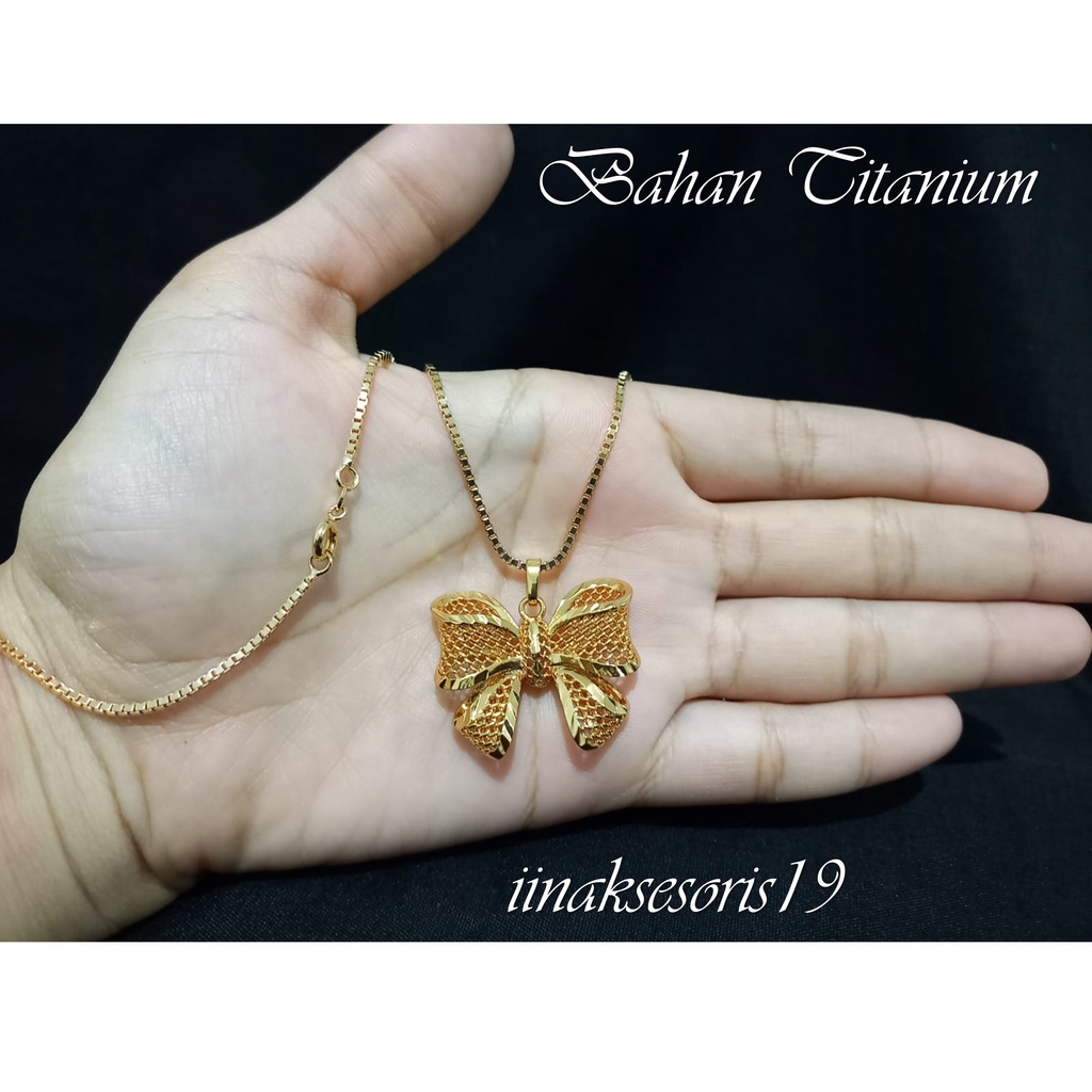 Kalung Emas wanita Aksesoris Fashion Wanita Model Kalung Pita Emas