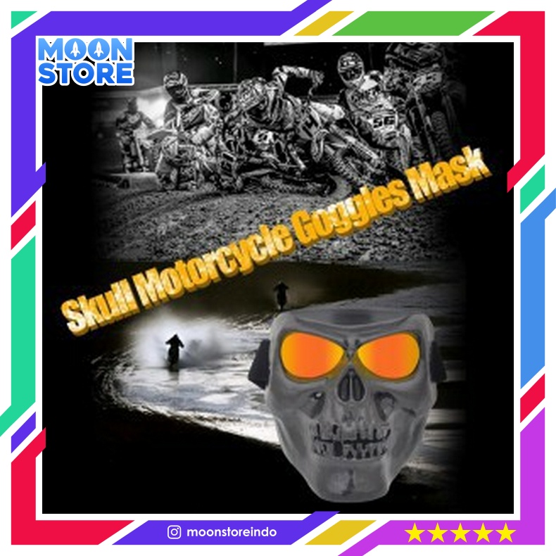 TOPENG GOGGLE MASK TENGKORAK FULL FACE | SKULL GOOGLE GOGLE MASKER MOTOR AIRSOFTGUN