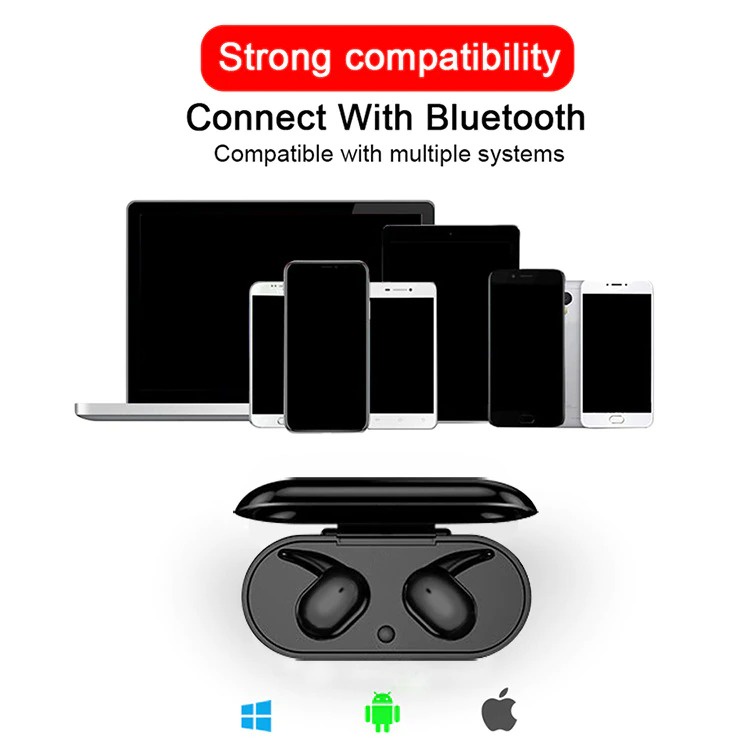 TWS Y30 Bluetooth Headset Bluetooth TWS Mikrofon 5.0 Earphone Bluetooth TWS HiFi Stereo Waterproof Earbuds Wireless Earphone Headset with Mic Headphone