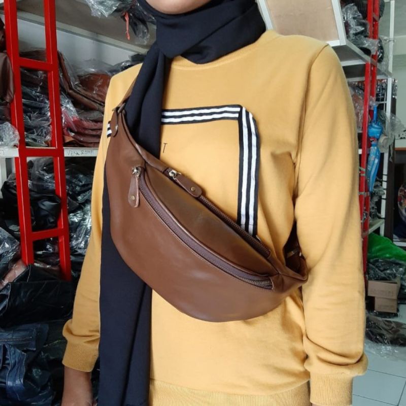 Tas Selempang Pria 100% ORIGINAL Kulit Sapi Asli Garut Pull up Premium