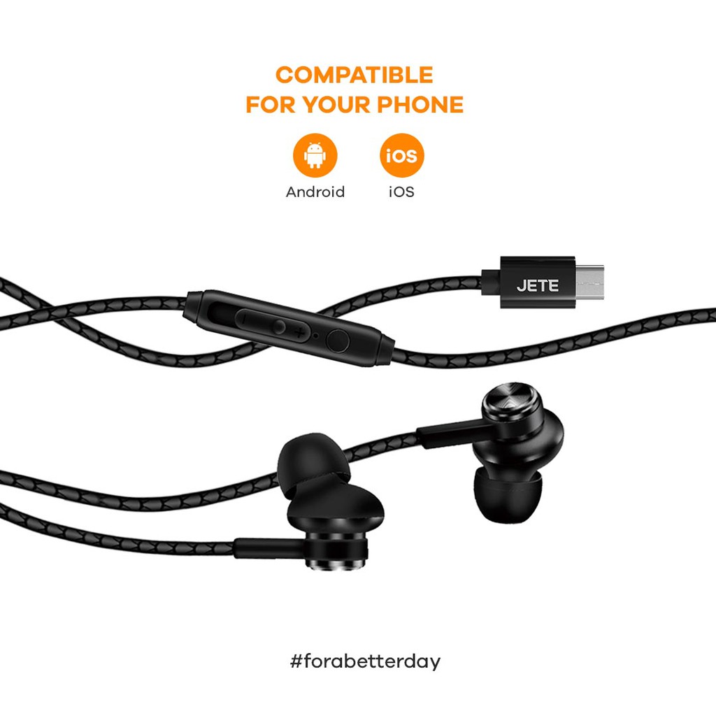 Headset Superbass I Earphone Type C JETE HX1 - Garansi 2 Th