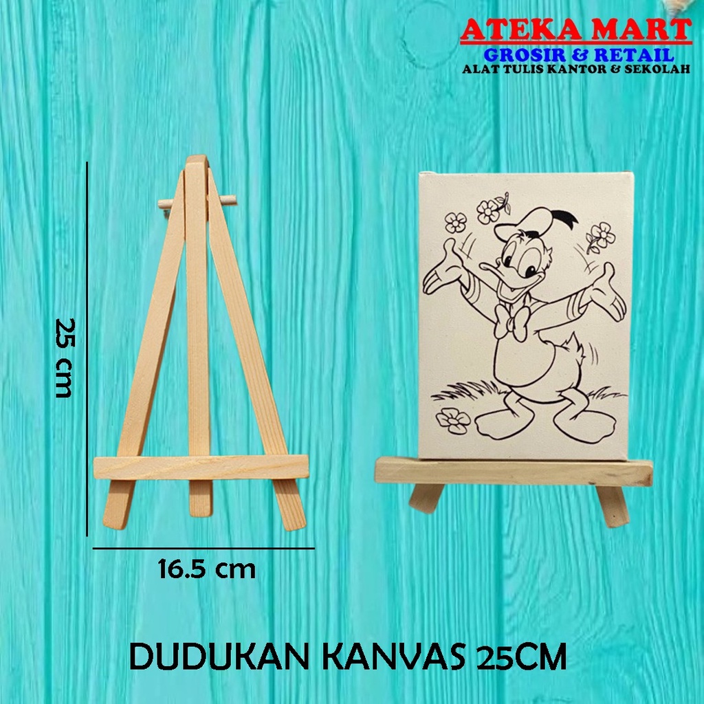 

DUDUKAN KANVAS 25 CM EASEL KAYU NATURAL
