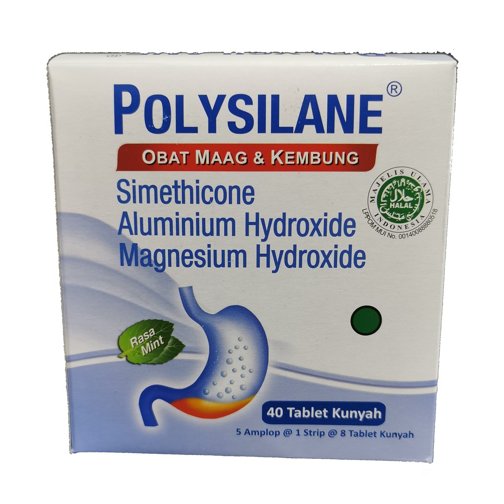 Polysilane Tablet per box isi 5 strip @ 8 tablet