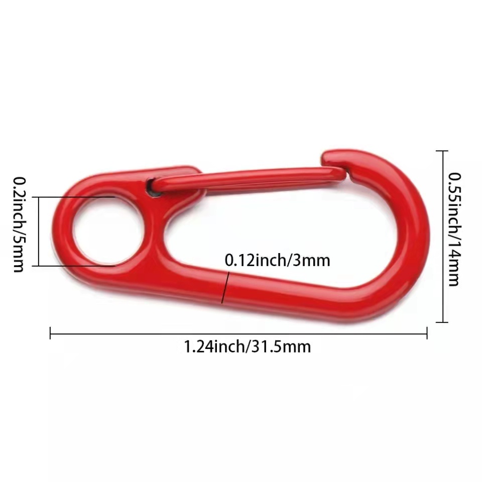 Kait Gantungan Kunci Mini Carabiner Warna-Warni/Pengait Tas Mini Carabiner Harga/12pc