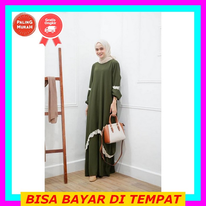 Gamis Brukat Terbaru 2021Mewah Pesta Baju Busana Muslim Dress Brokat Muslimah Remaja Gamis Brokat Wa