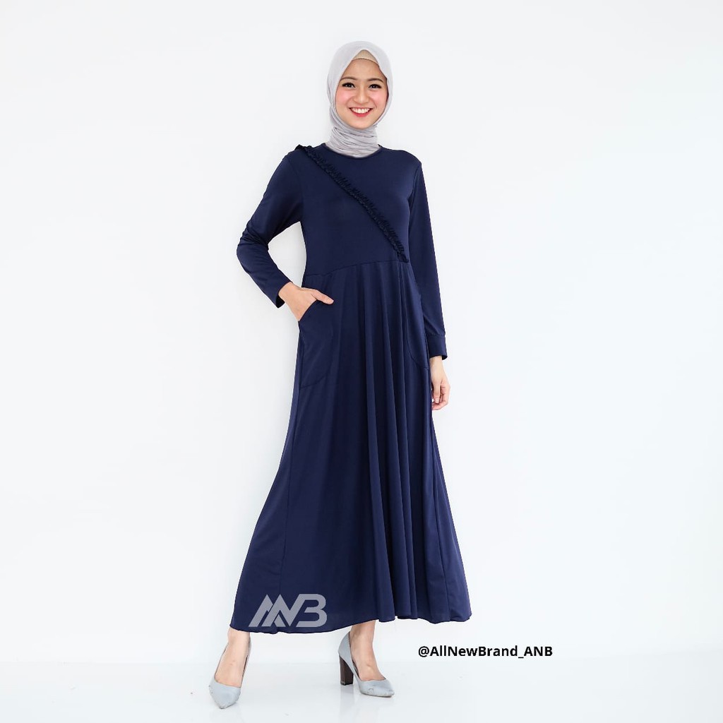 BEFAST - ZEC G4 Casual Dress Navy HARGA PROMO DISKON SEMARAK AKHIR TAHUN / Gamis Wanita Muslimah / Gamis Kekinian / Gamis Polos / Gamis Casual / Gamis Murah