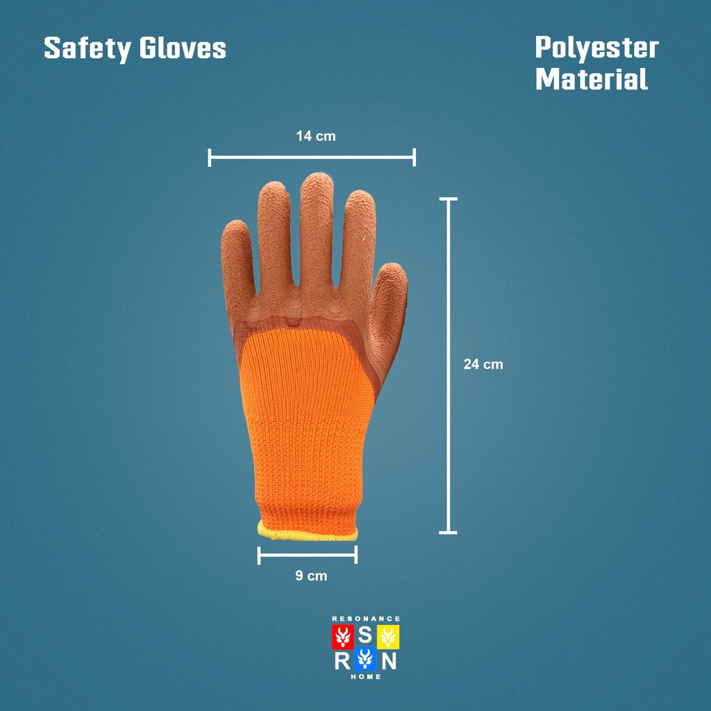 Sarung Tangan Karet Palm Fit Tebal Oranye / Palm Fit Safety Gloves Resonance Home