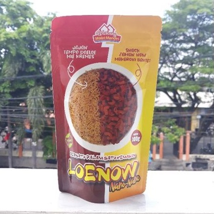 Snack Loenow Nano Nano Mix Mie Kremes & Makaroni Bantet Vegan Vegetarian