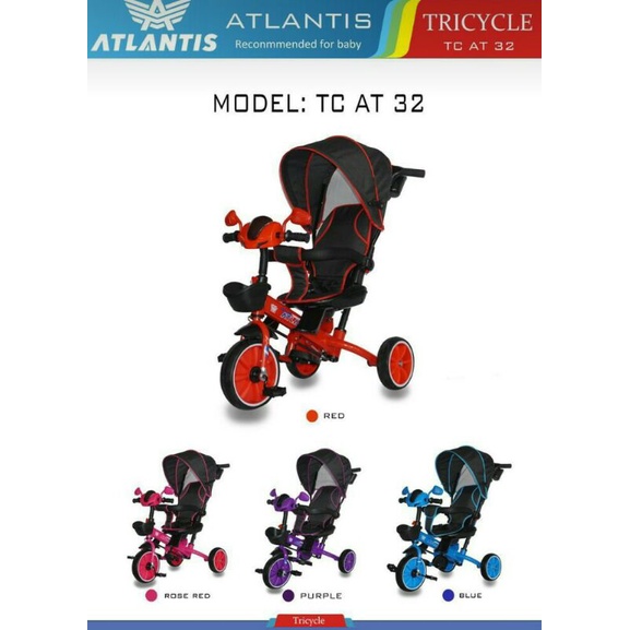 Sepeda Dorong Roda tiga ATLANTIS Tricycle (roda 3) Real pict Termurah ATLANTIS TROLI BAYI