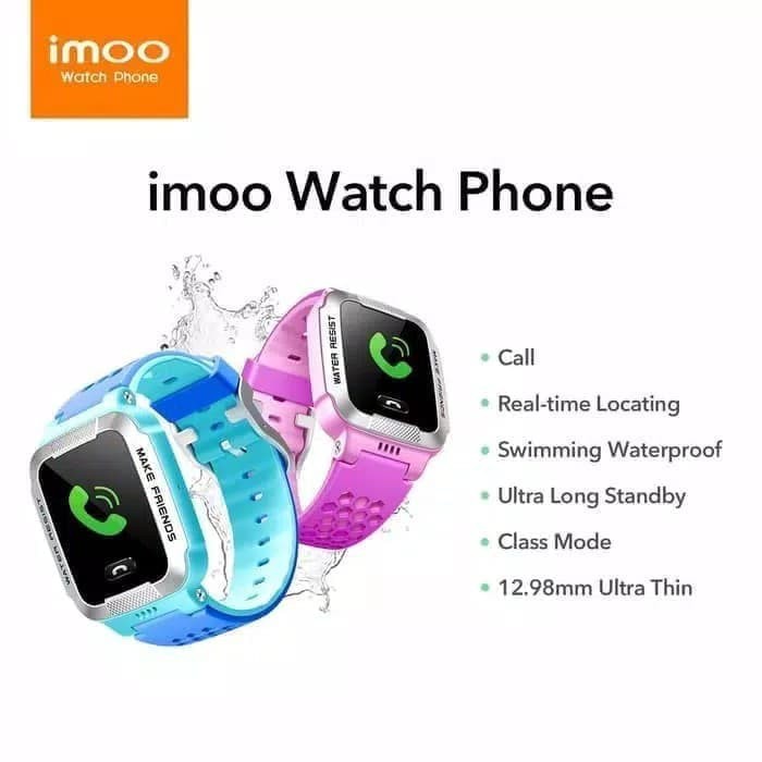 Jam Tangan imoo Y1 Watch Phone Biru Anak/Waterproof/GPS ORIGINAL 100%