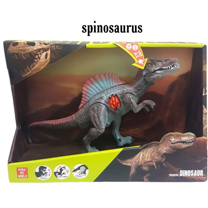 Mainan Anak Dinosaurus Tyrannosaurus T-rex Carnotosaurus Velociraptor Bunyi Lampu