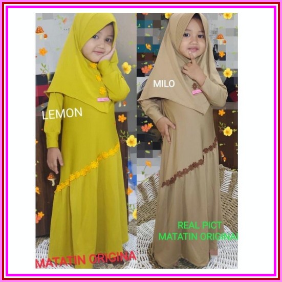 Baju Gamis Anak Tanggung Katun Kotak 2022 Terbaru // Rayila Dress Kids // Outer Set Dress Anak Perem