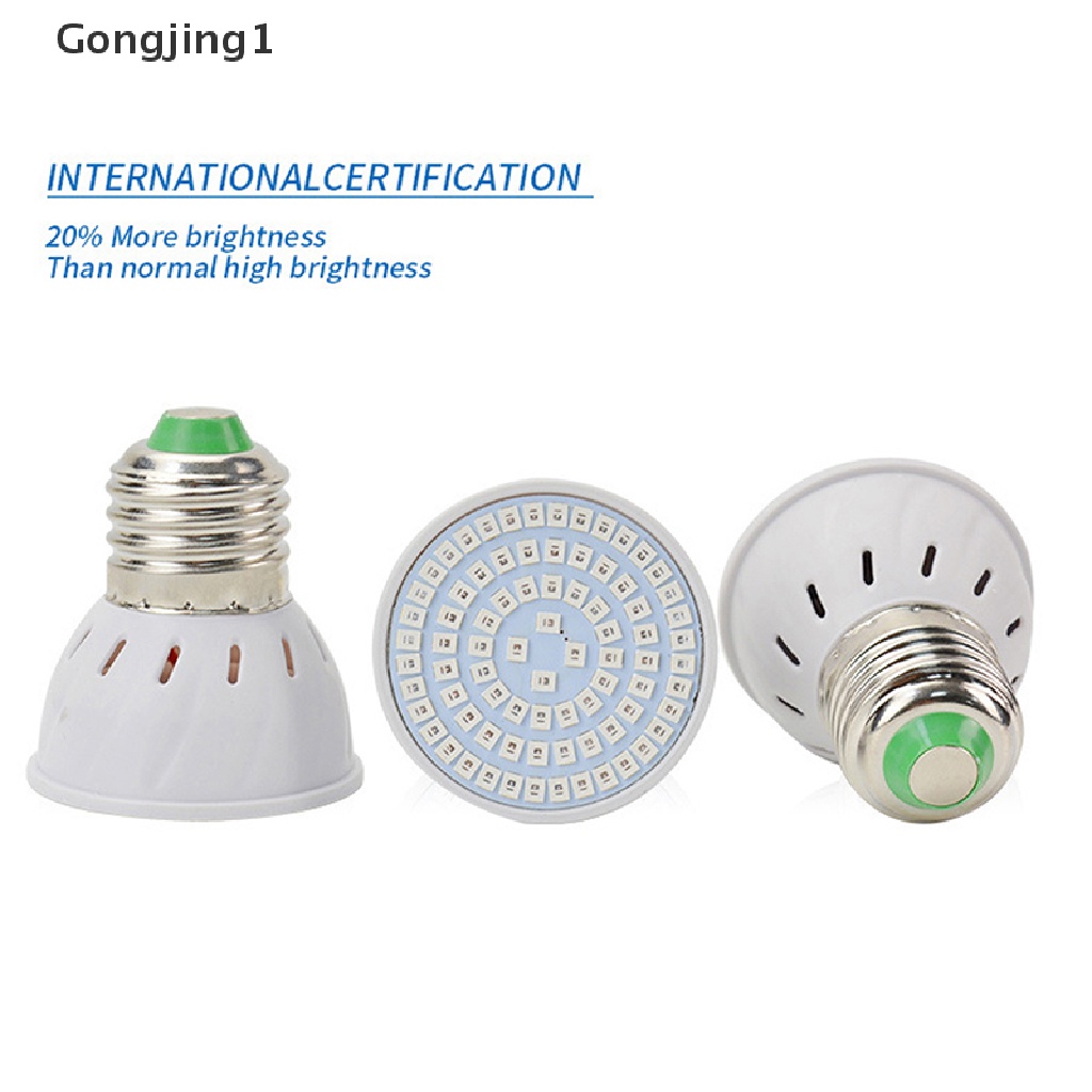 Gongjing1 Lampu Bohlam Led 48 / 60 / 80 220v E27 Spektrum Penuh Untuk Pertumbuhan Tanaman Hidroponik