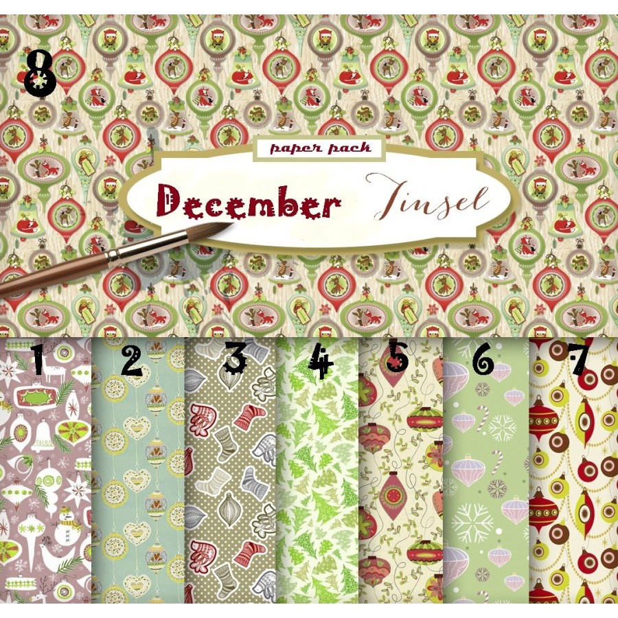 Kertas Scrapbook - Decmber Tinsel_FFH20 Design