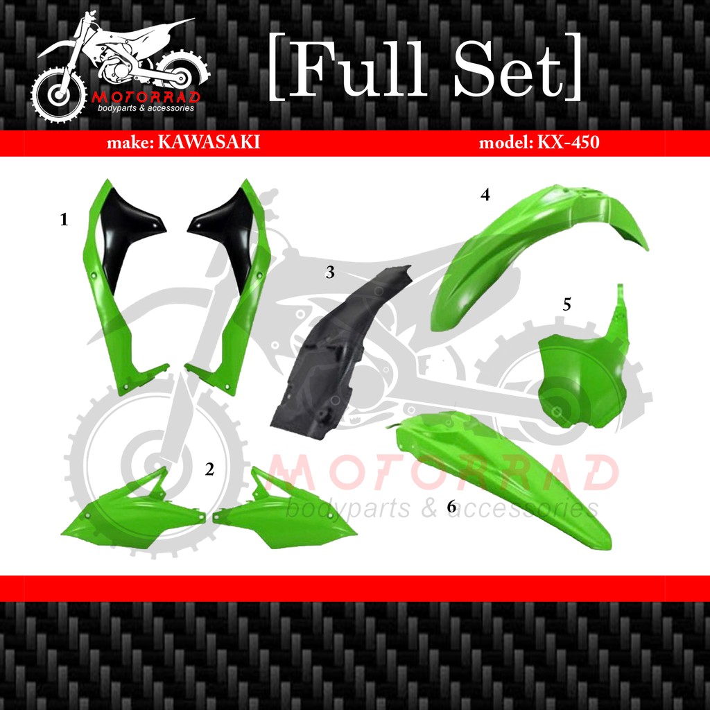 BODY ONLY SET KAWASAKI KX 450 2018