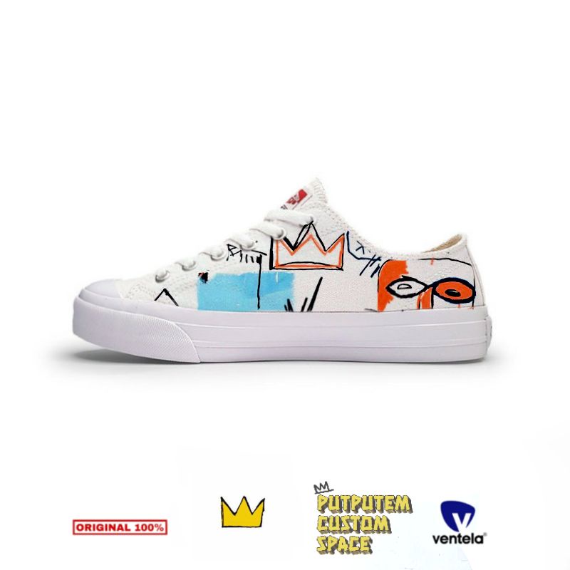 Sepatu BASQUIAT artwork custom shoes