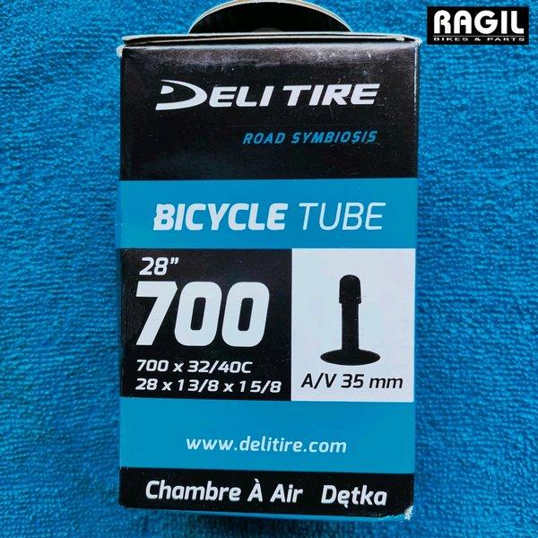 BAN DALAM SEPEDA 700 x 32C 35C 38C 40C 700x32C DELI TIRE SWALLOW AV DOP MOTOR AMERICAN VALVE 35 MM 7